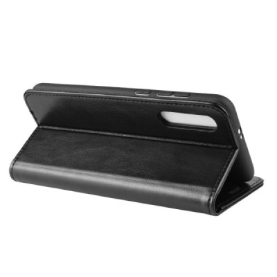 Xiaomi Mi 9 Pro juodas odinis atverčiamas dėklas - knygutė | Priedai.lt