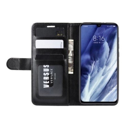 Xiaomi Mi 9 Pro juodas odinis atverčiamas dėklas - knygutė | Priedai.lt