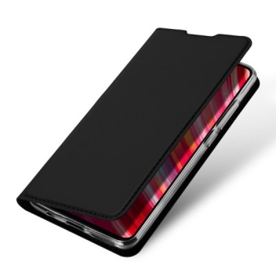 Xiaomi Redmi Note 8 Pro „Dux Ducis“ Skin serijos juodas odinis atverčiamas dėklas - knygutė | Priedai.lt