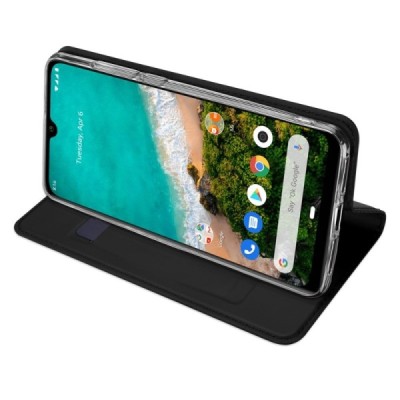 Xiaomi Mi A3 „Dux Ducis“ Skin serijos juodas odinis atverčiamas dėklas - knygutė | Priedai.lt
