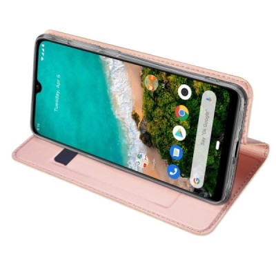 Xiaomi Mi A3 „Dux Ducis“ Skin sērijas rozs atvērams maciņš - maks | Vacins.lv