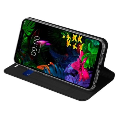 LG G8s ThinQ „Dux Ducis“ Skin serijos juodas odinis atverčiamas dėklas - knygutė | Priedai.lt
