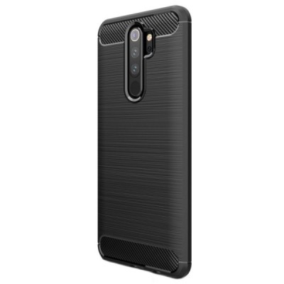 Xiaomi Redmi Note 8 Pro „Carbon“ cieta silikona (TPU) melns apvalks / vacins.lv