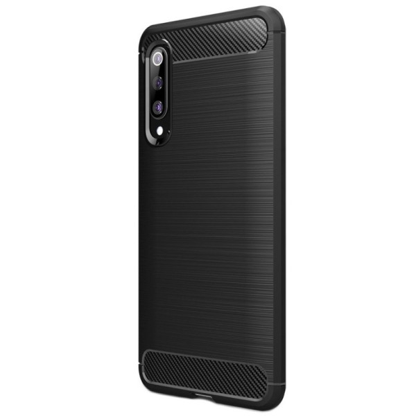 „Carbon“ kieto silikono (TPU) dėklas - juodas (Mi 9 Pro)