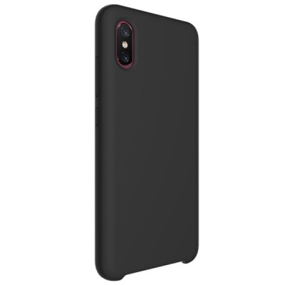 „Rubberized“ Xiaomi Mi 8 Pro juodas kieto silikono dėklas / Priedai.lt
