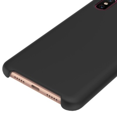 „Rubberized“ Xiaomi Mi 8 Pro juodas kieto silikono dėklas / Priedai.lt