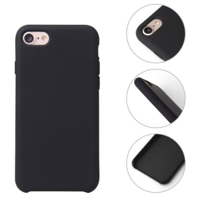 Apple iPhone 7 / 8 / SE 2020 "Shell" cieta silikona (TPU) melns vāciņš, apvalks | Vacins.lv
