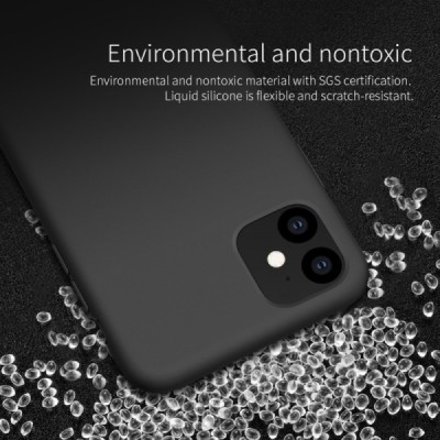 Apple iPhone 11 „Nillkin“ Flex Liquid Silicone melns vāciņš, apvalks | Vacins.lv