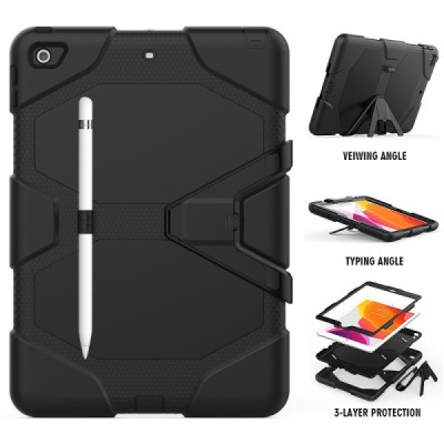 Apple iPad 10.2 (2019) pastiprinātas aizsardzības melns vāciņš | Vacins.lv