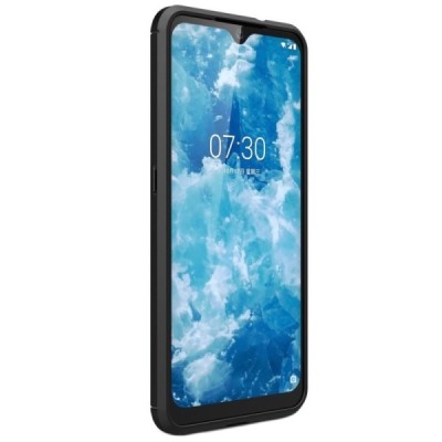 Nokia 7.2 (Nokia 6.2) „Carbon“ cieta silikona (TPU) melns apvalks / vacins.lv