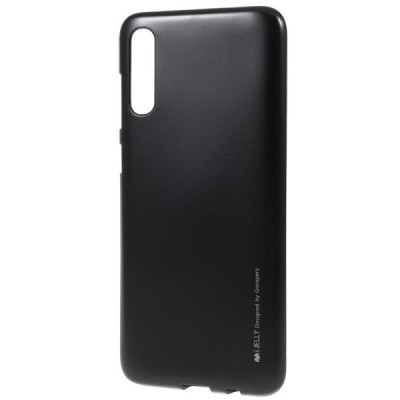 Samsung Galaxy A70 (A705F) Mercury melns cieta silikona (TPU) apvalks / vacins.lv