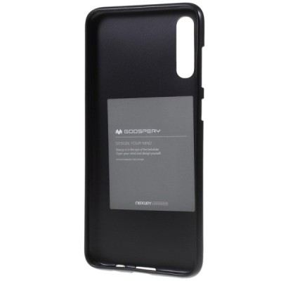 Samsung Galaxy A70 (A705F) Mercury melns cieta silikona (TPU) apvalks / vacins.lv