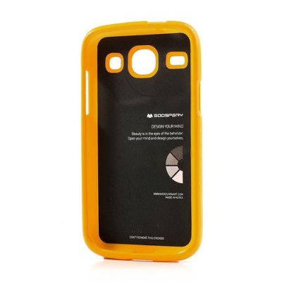 Mercury geltonoas Samsung Galaxy Core TPU kieto silikono dėklas (nugarėlė) / Priedai.lt