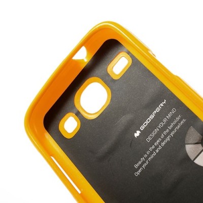 Mercury geltonoas Samsung Galaxy Core TPU kieto silikono dėklas (nugarėlė) / Priedai.lt