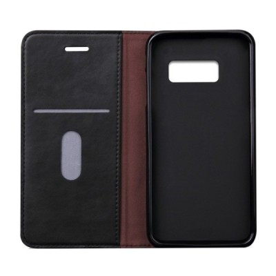 Samsung Galaxy A50 A505F (A50s A507F, A30s A307F) „Deluxe“ ādas atvēramais melns maciņš (maks) / Vacins.lv