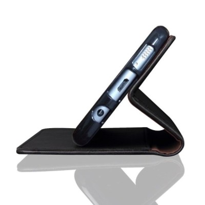 Samsung Galaxy A50 A505F (A50s A507F, A30s A307F) „Deluxe“ ādas atvēramais melns maciņš (maks) / Vacins.lv