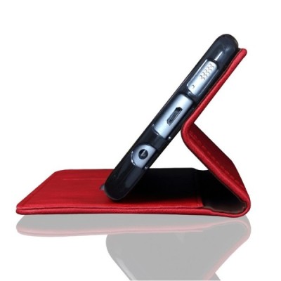 „Deluxe“ atverčiamas raudonas odinis Samsung Galaxy A50 A505F (A50s A507F, A30s A307F) dėklas - knygutė / Priedai.lt