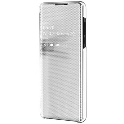 Samsung Galaxy A50 A505F (A50s A507F, A30s A307F) plastikinis atverčiamas sidabrinis dėklas / Priedai.lt