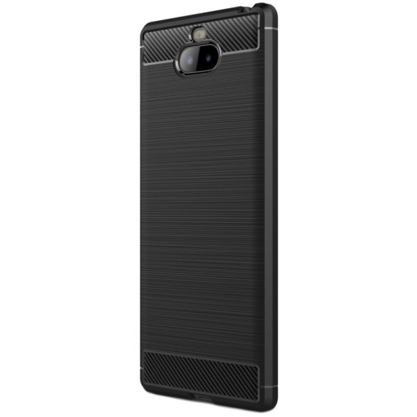 „Carbon“ kieto silikono (TPU) dėklas - juodas (Xperia 10)