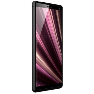 Sony Xperia 10 (XA3) „Carbon“ kieto silikono TPU juodas dėklas - nugarėlė / Priedai.lt
