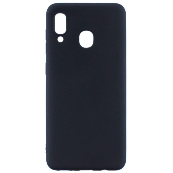 Cieta silikona (TPU) vāciņš - melns (Galaxy A40)