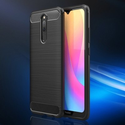 Xiaomi Redmi 8 (Redmi 8A) Carbon cieta silikona (TPU) melns vāciņš | Vacins.lv