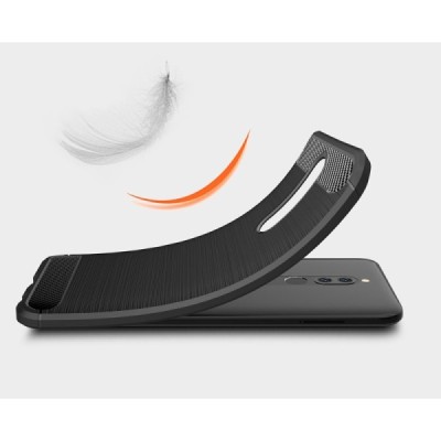 Xiaomi Redmi 8 (Redmi 8A) Carbon cieta silikona (TPU) melns vāciņš | Vacins.lv