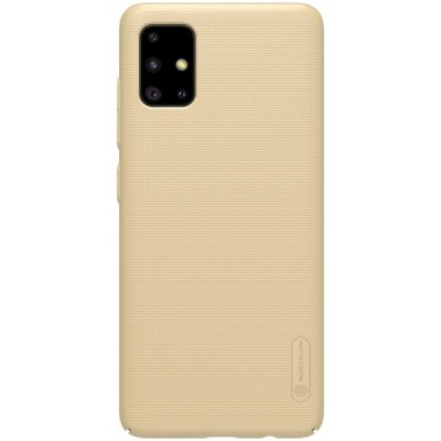Samsung Galaxy A51 (A515F) Nillkin Frosted Shield auksinis plastikinis dėklas | Priedai.lt
