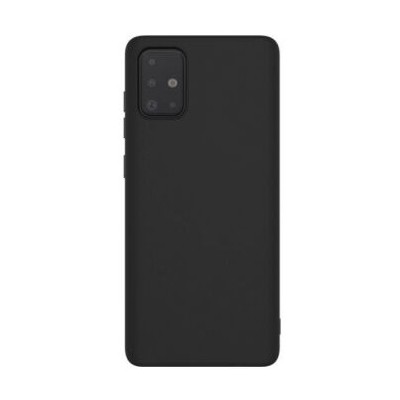Samsung Galaxy A51 (A515) Shell cieta silikona (TPU) melns apvalks | vacins.lv