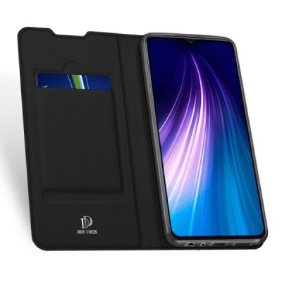 Xiaomi Redmi Note 8T Dux Ducis Skin sērijas melns atvērams maciņš, maks | Vacins.lv