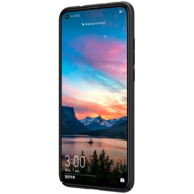 Huawei Honor View 20 (V20) Nillkin Frosted Shield melns plastmasas apvalks | vacins.lv