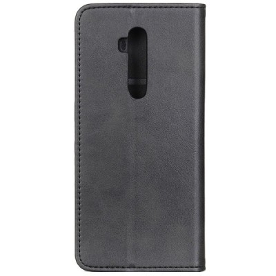 Shell OnePlus 7T Pro juodas odinis atverčiamas dėklas | Priedai.lt