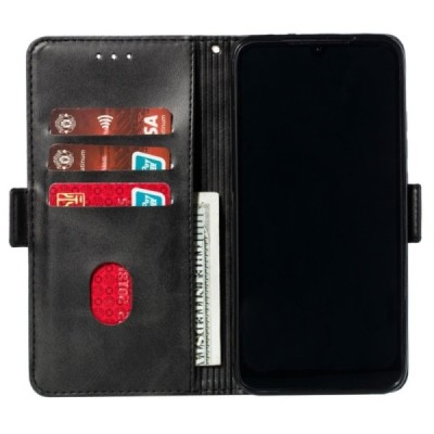 Xiaomi Redmi 7 Shell sērijas melns ādas atvērams maciņš | Vacins.lv