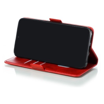 Xiaomi Redmi 7 Shell sērijas sarkans ādas atvērams maciņš | Vacins.lv