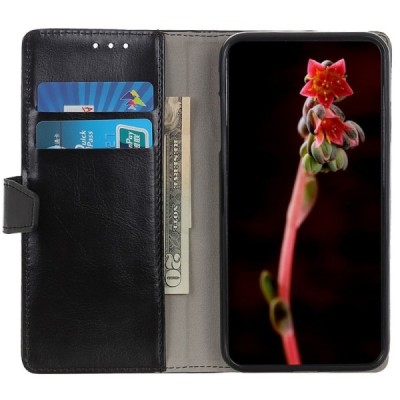 Samsung Galaxy S10 Lite (G970) atverčiamas juodas odinis dėklas - piniginė | Priedai.lt