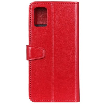 Samsung Galaxy S10 Lite (G970) atvēramais ādas sarkans maciņš (maks) | Vacins.lv