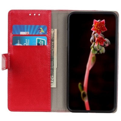 Samsung Galaxy Note10 Lite (N770F) atvēramais ādas sarkans maciņš (maks) | Vacins.lv