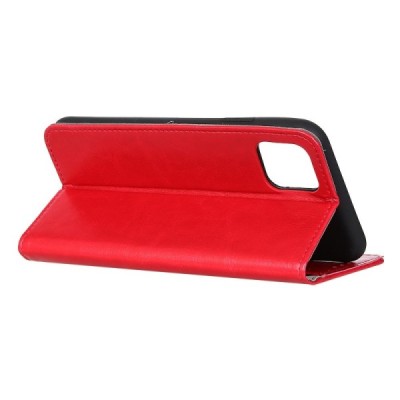 Samsung Galaxy Note10 Lite (N770F) atvēramais ādas sarkans maciņš (maks) | Vacins.lv