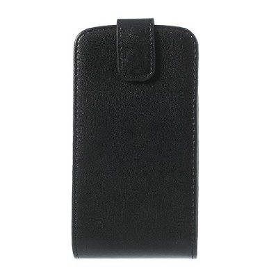 Samsung Galaxy Core klasikinis atverčiamas juodas odinis dėklas / Priedai.lt
