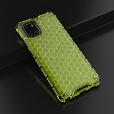 Honeycomb sustiprintos apsaugos Samsung Galaxy Note10 Lite (N770F) geltonas kieto silikono (TPU) ir plastiko dėklas | Priedai.lt