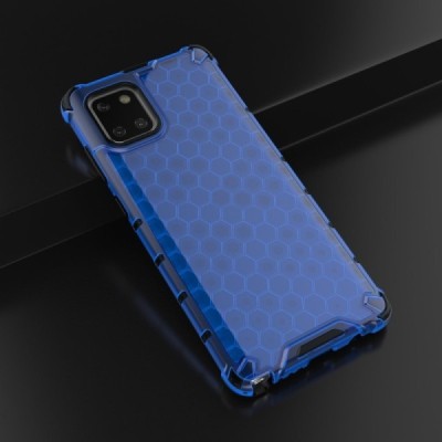 Honeycomb sustiprintos apsaugos Samsung Galaxy Note10 Lite (N770F) mėlynas kieto silikono (TPU) ir plastiko dėklas | Priedai.lt