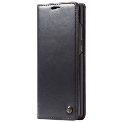 Samsung Galaxy A70 (A705F) CaseMe solīds atvēramais ādas melns maciņš - maks | Vacins.lv
