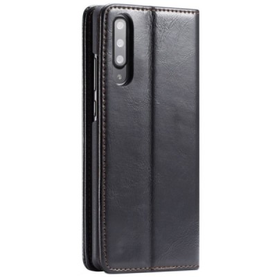 Samsung Galaxy A70 (A705F) CaseMe solīds atvēramais ādas melns maciņš - maks | Vacins.lv
