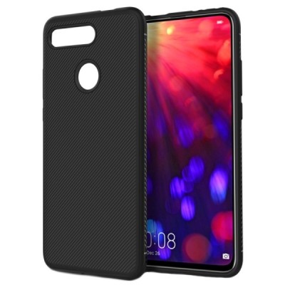 Huawei Honor View 20 (V20) kieto silikono TPU juodas dėklas - nugarėlė | Priedai.lt