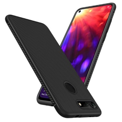 Huawei Honor View 20 (V20) kieto silikono TPU juodas dėklas - nugarėlė | Priedai.lt