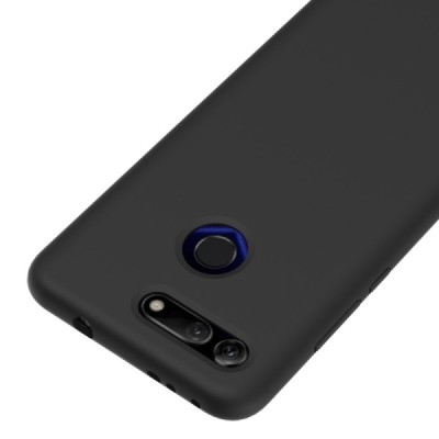Huawei Honor View 20 (V20) cieta silikona (TPU) melns apvalks | vacins.lv
