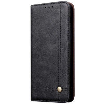 Huawei Honor View 20 (V20) Deluxe ādas atvēramais melns maciņš (maks) | Vacins.lv