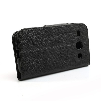 MLT atvēramais Samsung Galaxy Core melns futrālis - maciņš / Vacins.lv