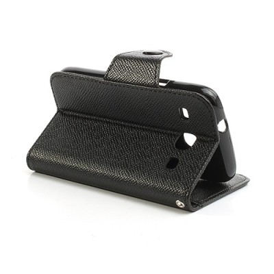 MLT atvēramais Samsung Galaxy Core melns futrālis - maciņš / Vacins.lv