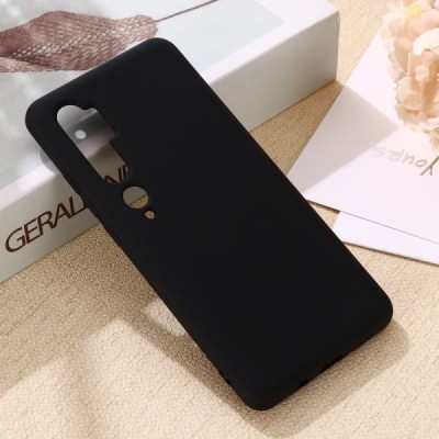 Xiaomi Mi Note 10 (10 Pro) Shell cieta silikona (TPU) melns apvalks | vacins.lv